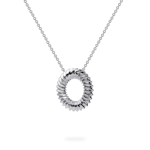 Silver Spiral Pendant Necklace